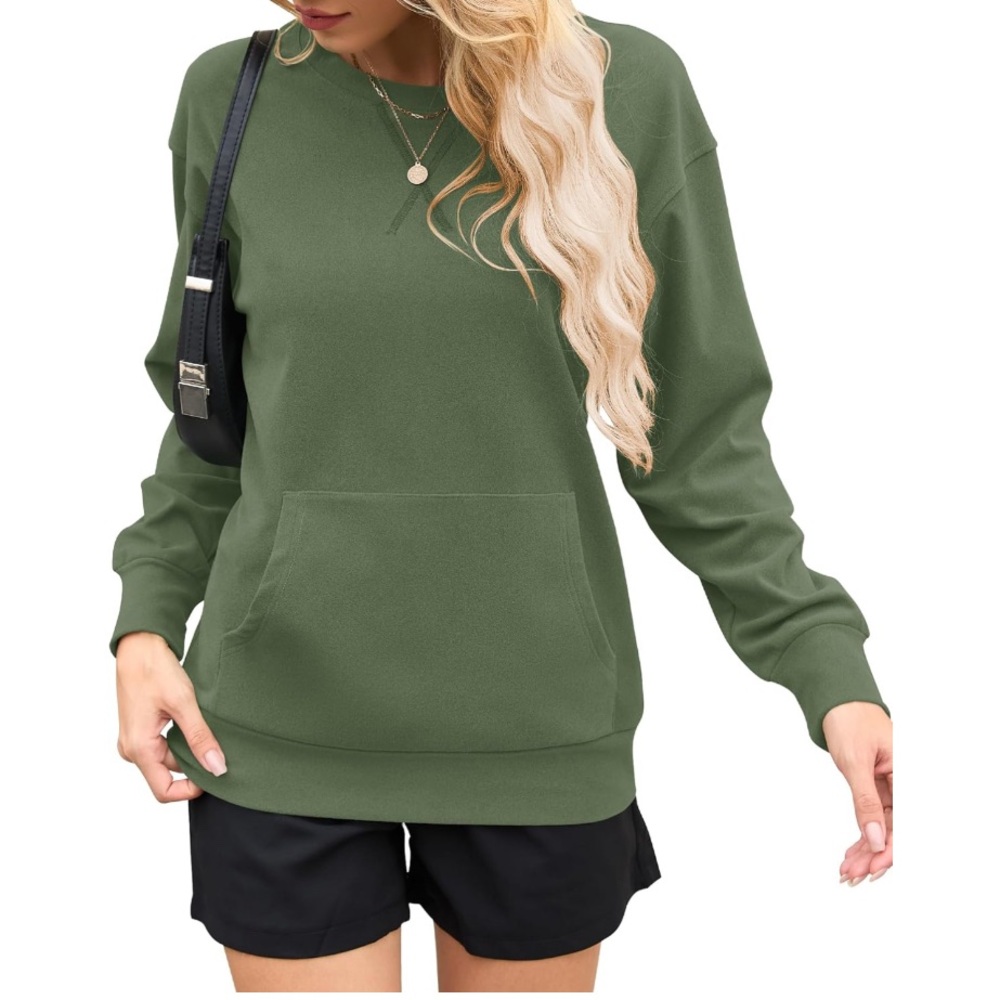 NWT • Olive Green Sweatshirt with Kangaroo Pocket